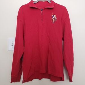 U.S. Polo Assn Red Half Zip Up Sweater